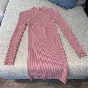 Pink Long Sleeve BodyCon Dress
